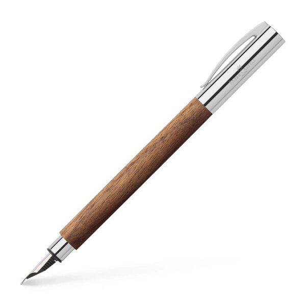 FABER-CASTELL Füllhalter Ambition Nussbaum - Federstärke EF - extra fein - Edles Holz & Edelstahl