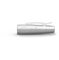 FABER-CASTELL Füllhalter e-motion pure Silver, Federbreite F, inkl. Geschenkverpackung und Konverter