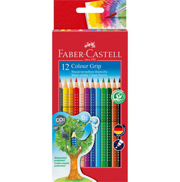 FABER-CASTELL Farbstift 12er Colour Grip