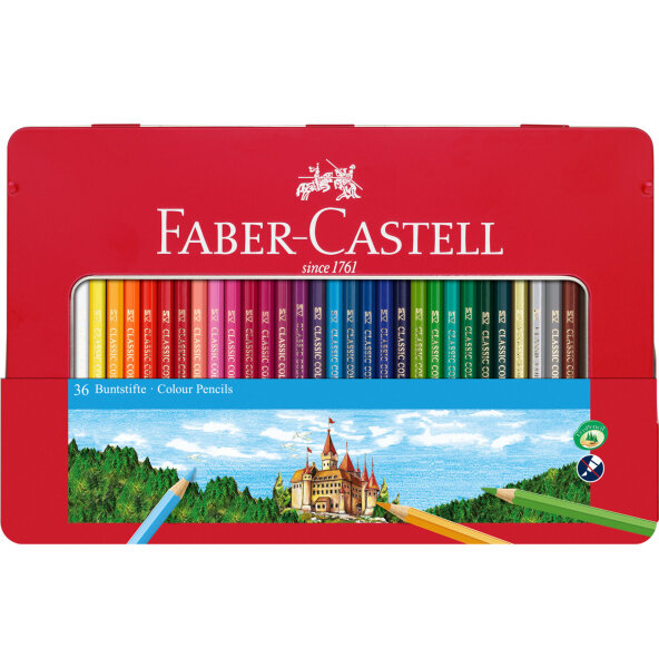 FABER-CASTELL Farbstift Castle im Metalletui 36 Stück 115886
