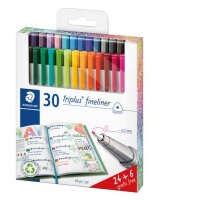 STAEDTLER Fineliner triplus 30 Farben - ergonomische Form