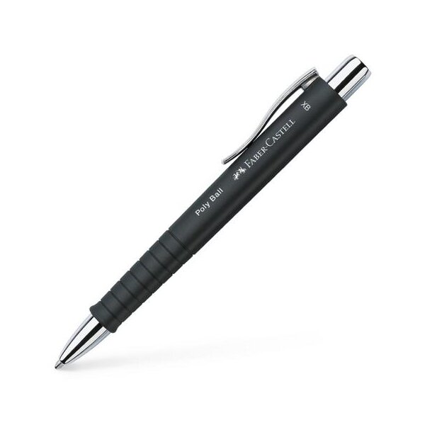 FABER-CASTELL Kugelschreiber Poly Ball XB schwarz - Mine XB in blau - dokumentenecht