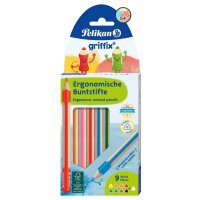 PELIKAN Buntstifte griffix 8+1 Stück - wasservermalbar