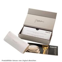 PELIKAN Füllhalter Souverän M800 schwarz-rot - Goldfeder B - breit - Luxuriöser Kolbenfüllhalter mit 18K Goldfeder - 100436128