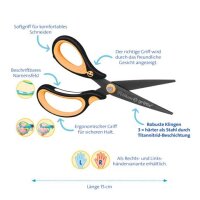 PELIKAN Schulschere griffix - spitz - NeonBlack - für Linkshänder