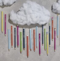Bleistift mit Radierer - STABILO pencil 160 in 2x gelb, orange, blau, petrol, pink - 10er Pack - Härtegrad HB