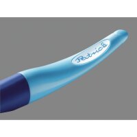 Ergonomischer Tintenroller für Linkshänder - STABILO EASYoriginal in dunkelblau/hellblau - Einzelstift - blau (löschbar) - inkl. Patrone