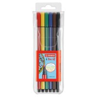 Premium-Filzstift - STABILO Pen 68 - Kunststoffetui mit verschiedenen Farben