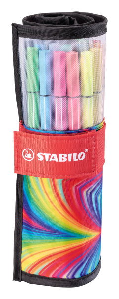 Premium-Filzstift - STABILO Pen 68 - ARTY - 25er Rollerset - mit 25 verschiedenen Farben