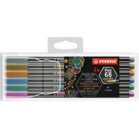 Premium Metallic-Filzstift - STABILO Pen 68 metallic - 8er Pack - mit 8 verschiedenen Metallic-Farben
