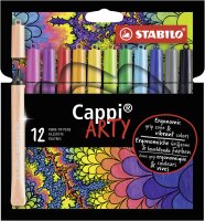 Filzstift mit Kappenring - STABILO Cappi - ARTY - Pack -...
