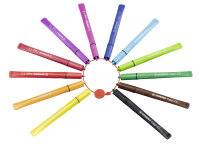 Filzstift mit Kappenring - STABILO Cappi  - Pack im Kartonetui - mit verschiedenen Farben