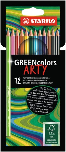 Umweltfreundlicher Buntstift - STABILO GREENcolors - ARTY - Pack - mit verschiedenen Farben