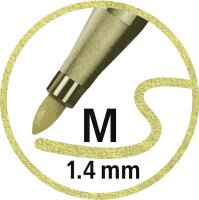 Premium Metallic-Filzstift - STABILO Pen 68 metallic - 2er Pack