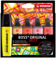 Textmarker - STABILO BOSS ORIGINAL - ARTY -  Pack - mit verschiedenen Farben