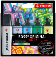 Textmarker - STABILO BOSS ORIGINAL - ARTY - 5er Pack -...