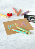 Buntstift, Wasserfarbe & Wachsmalkreide - STABILO woody 3 in 1 - Pack mit Spitzer - mit verschiedenen Pastellfarben