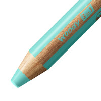 Buntstift, Wasserfarbe & Wachsmalkreide - STABILO woody 3 in 1 - 6er Pack mit Spitzer - mit 6 verschiedenen Pastellfarben