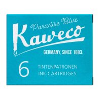 Kaweco Tintenpatronen 6 Stück paradiesblau VE=20 Pack