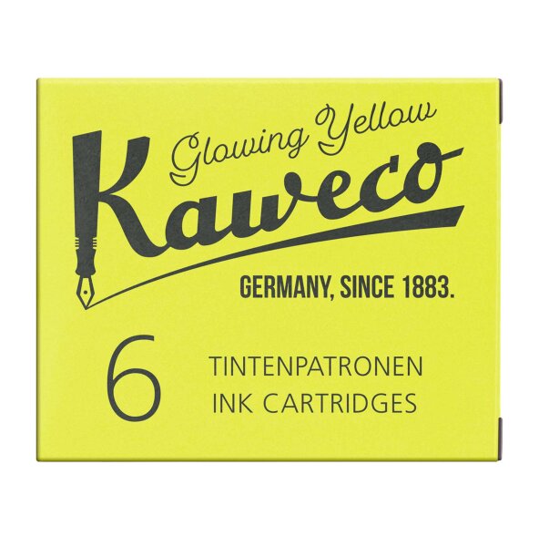 Kaweco Tintenpatronen 6 Stück neongelb VE=20 Pack
