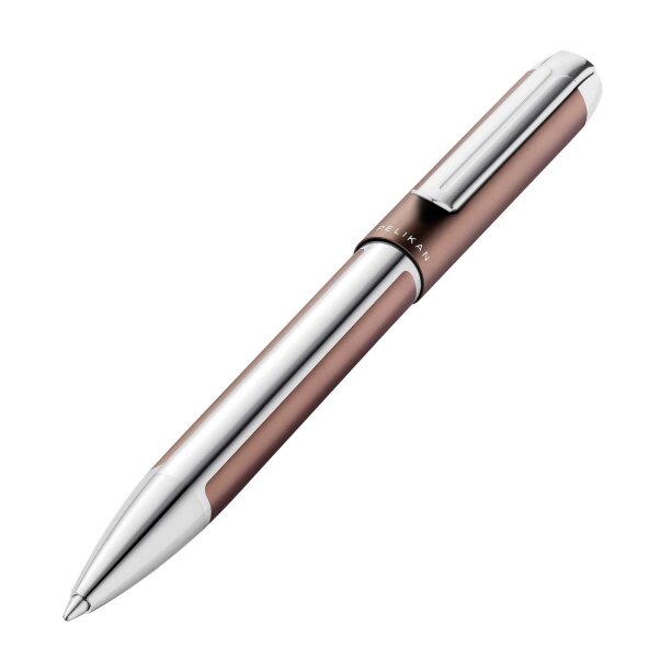 PELIKAN Kugelschreiber pura K40 mokka, hochwertiger Drehkugelschreiber im Geschenk-Etui, 822817