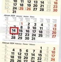 BRUNNEN 3-Monats-Tischkalender 2024 10-70211004