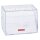 BRUNNEN Karteibox A8 transparent - gefüllt 100 Karteikarten + Register A-Z