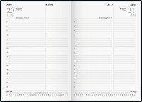 RIDO Wochenkalender 2024 1 Woche / 2 Seiten A5 schwarz...