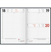 BRUNNEN Tageskalender 2024 A5 1 Tag / 1 Seite blau 10-79560304