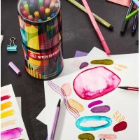 Premium-Filzstift - STABILO Pen 68 - ARTY - 45er Metalldose - mit 45 verschiedenen Farben