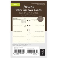FILOFAX Wochenkalener 2025 Mini 1 Woche - 2 Seiten cotton...