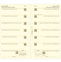FILOFAX Kalendereinlage 2025 Personal 1 Woche / 1 Seite cotton creme (M) 25-68439