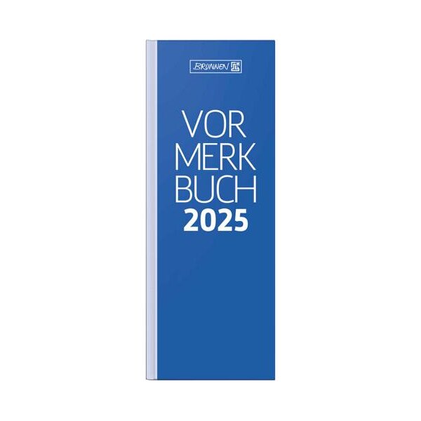 BRUNNEN Vormerkbuch 2025 - 11x30cm - 2 Tage = 1 Seite - blau - Modell 784 - 1078402305