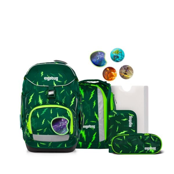ergobag pack Schulrucksack-Set Bärtastisch -Set ergonomischer Schulrucksack Flexibel 6-teilig 1. Klasse Grundschule  01298-90196-10