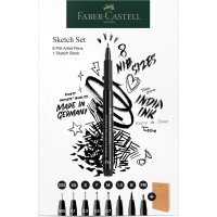 FABER-CASTELL Set Pitt Artist Pen + Sketchbook