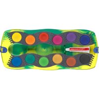 FABER-CASTELL Farbkasten Connector 12 Dino - mit Deckweiß