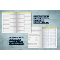 SIGEL Kalender 2026 A5 - 1 Woche = 2 Seiten - blau – Wochenkalender Linescape