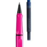 LAMY Tintenroller safari pink - mit blauer Tintenpatrone Lamy T10