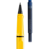 LAMY Tintenroller safari yellow - mit blauer Tintenpatrone Lamy T10