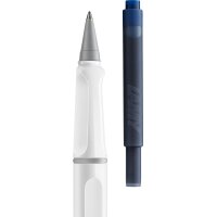 LAMY Tintenroller safari white - mit blauer Tintenpatrone Lamy T10