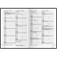 BRUNNEN Taschenkalender 2027 - Modell 713 - A7 - 1 Woche auf 2 Seiten - Kunststoff dunkelblau