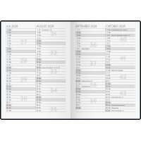 BRUNNEN Taschenkalender 2027 - Modell 731 -  A6 - 1 Woche auf 1 Seite - Kunststoff dunkelblau