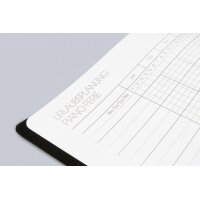 BRUNNEN Buchkalender 2027 Modell 739 - 170x240mm - 1 Monat auf 2 Seiten - Kunststoff schwarz - Premium „SlimLine“