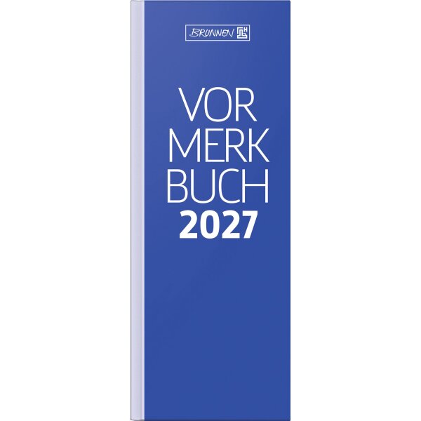 BRUNNEN Vormerkbuch Mod. 784 2027 | 108×297 mm, Papier, blau
