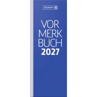 BRUNNEN Vormerkbuch Mod. 784 2027 | 108×297 mm, Papier, blau