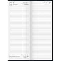 BRUNNEN Vormerkbuch 2027 - Modell 786 - 110x297mm - 1 Tag auf 2 Seiten - Kunststoff blau