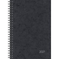 BRUNNEN Buchkalender Mod. 796 2027 | A5, Karton, schwarz