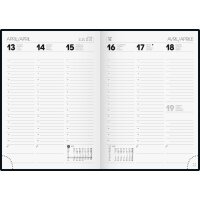 BRUNNEN Buchkalender Mod. 796 2027 | A5, Kunststoff, schwarz