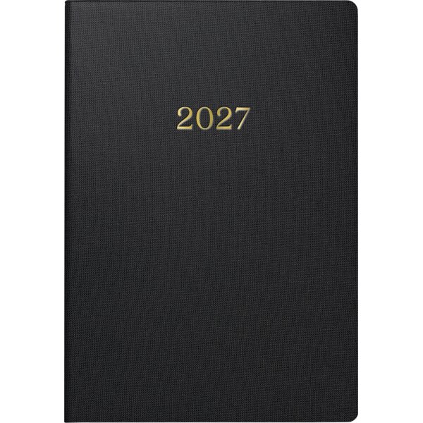 rido Taschenkalender Mod. partner/Industrie I 2027 „Black“ | A7, Textil
