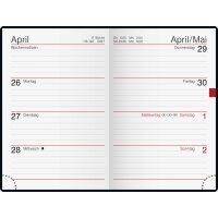 rido Taschenkalender 2027 - Modell partner/Industrie I - A7 - 1 Woche auf 2 Seiten - Textil „Feather“